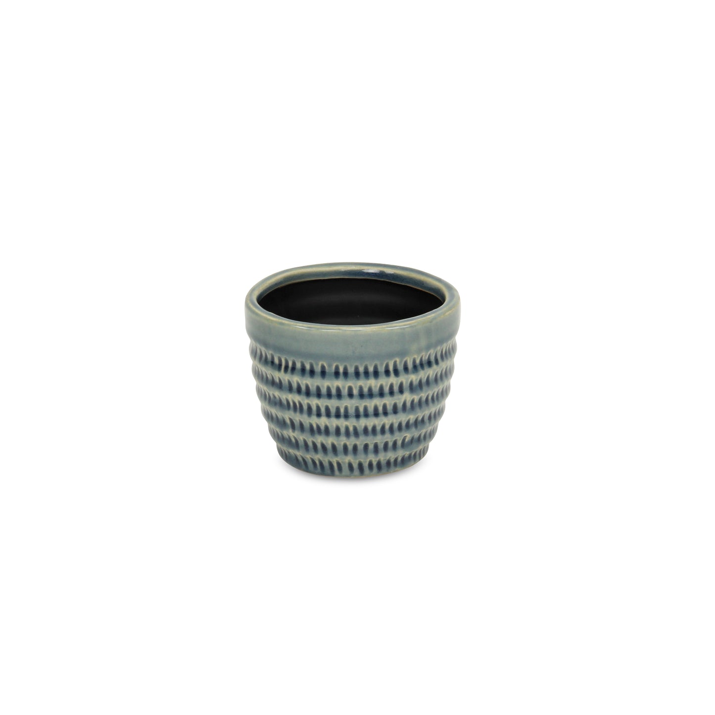 Idola Tapered Blue Ceramic Pot