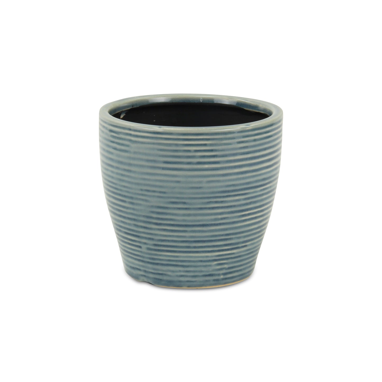 Livia Rippled Blue Pot