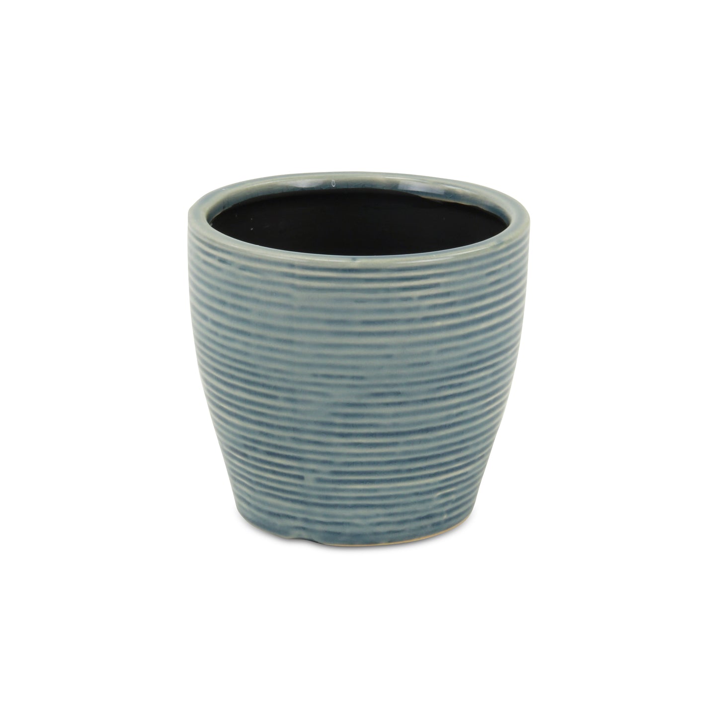 Livia Rippled Blue Pot