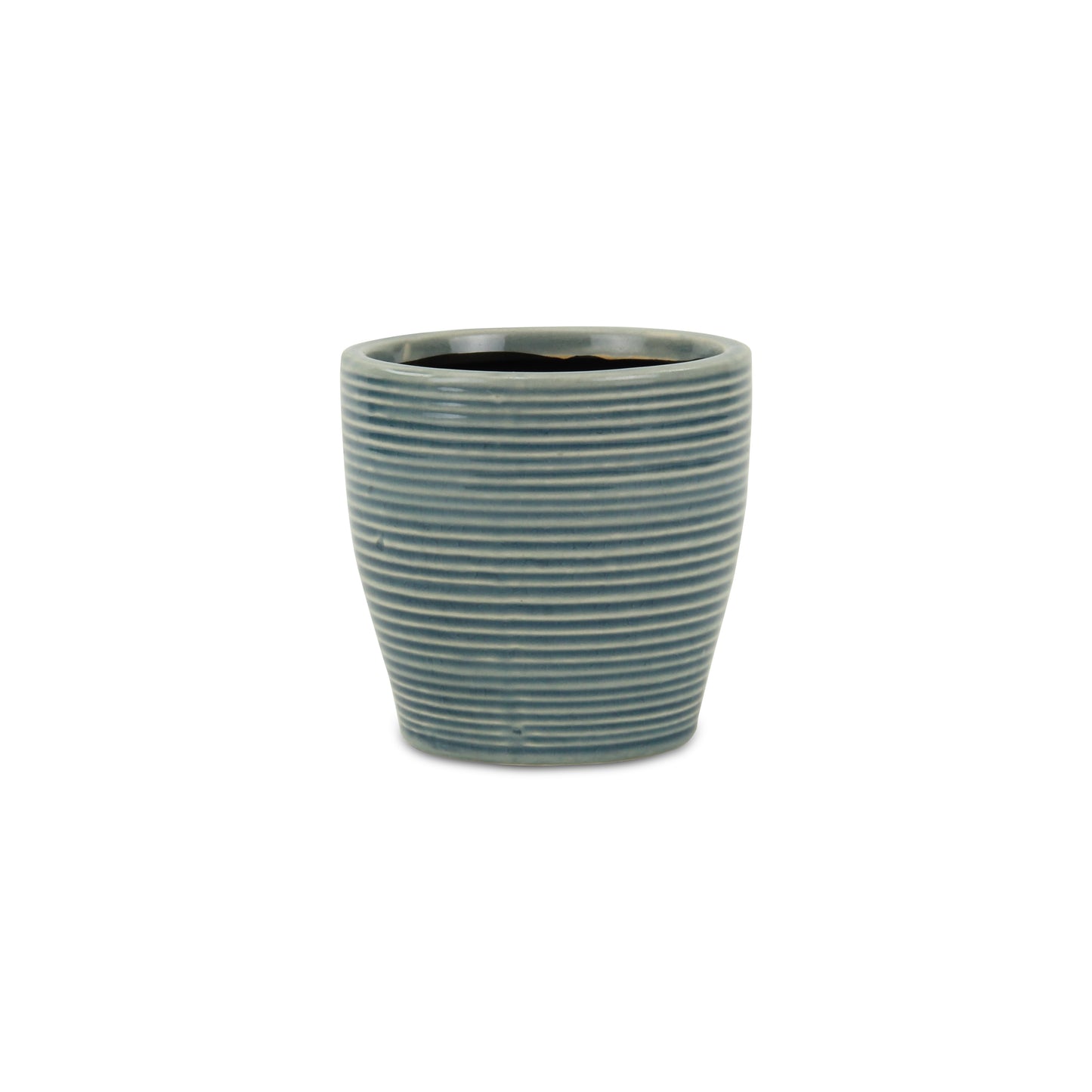 Livia Rippled Blue Pot