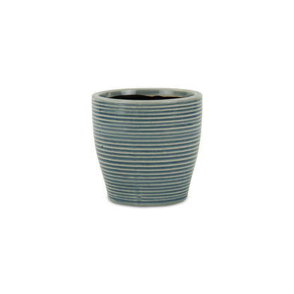 Livia Rippled Blue Pot