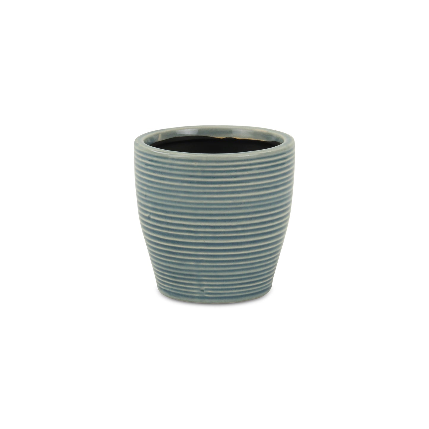 Livia Rippled Blue Pot