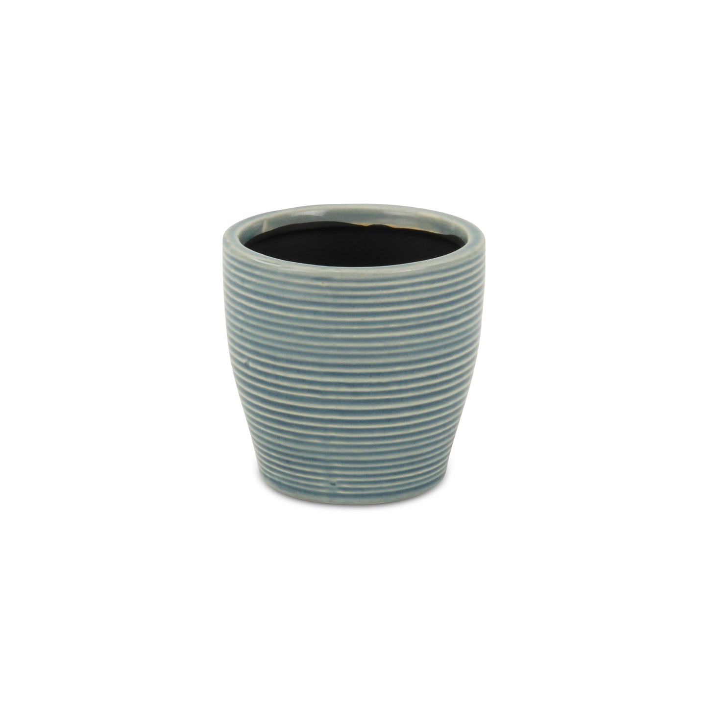 Livia Rippled Blue Pot