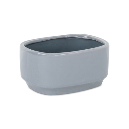 Elegora Pot Wide Rectangular Gray