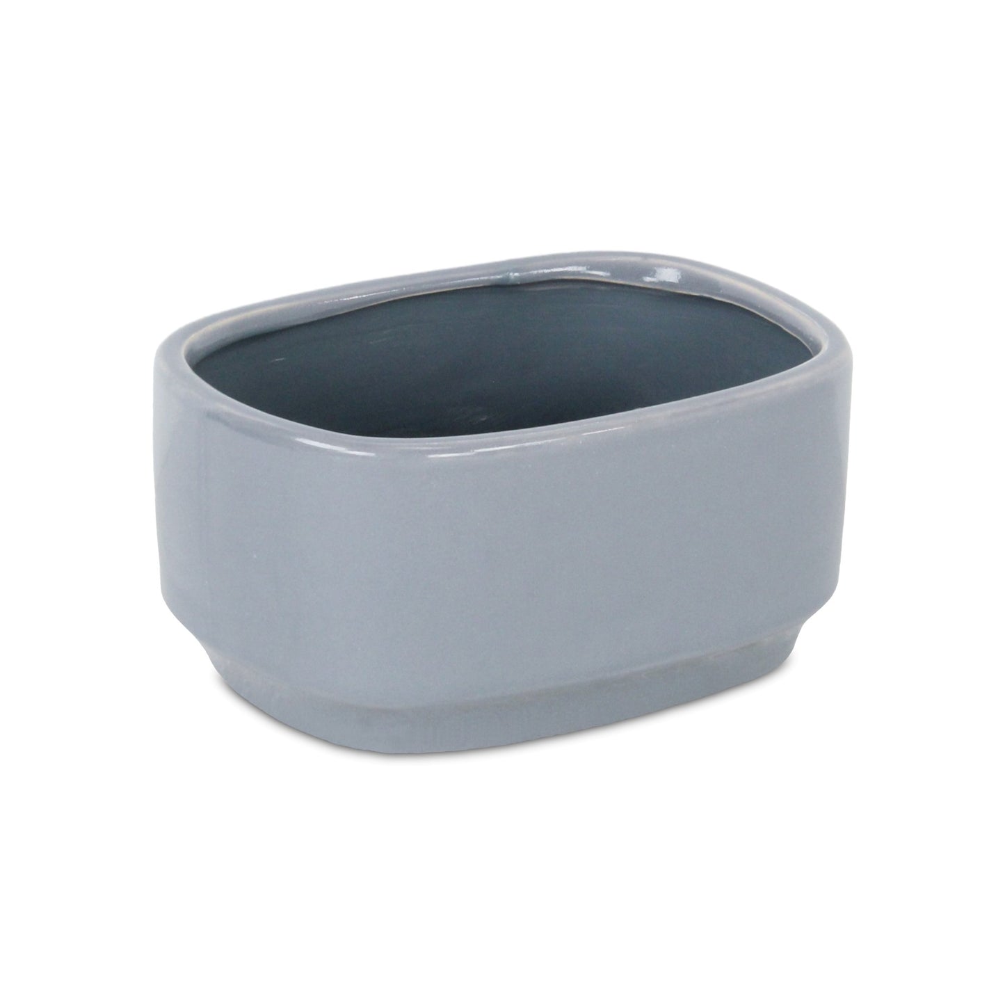 Elegora Pot Wide Rectangular Gray