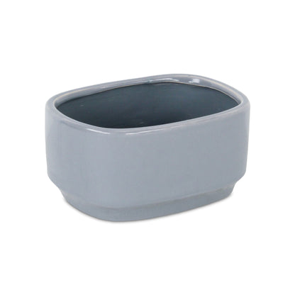 Elegora Pot Wide Rectangular Gray