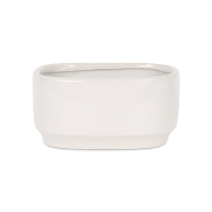 Elegora Pot Wide Rectangular White