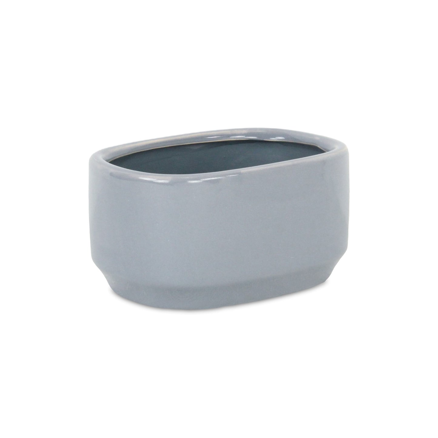 Elegora Pot Wide Rectangular Gray