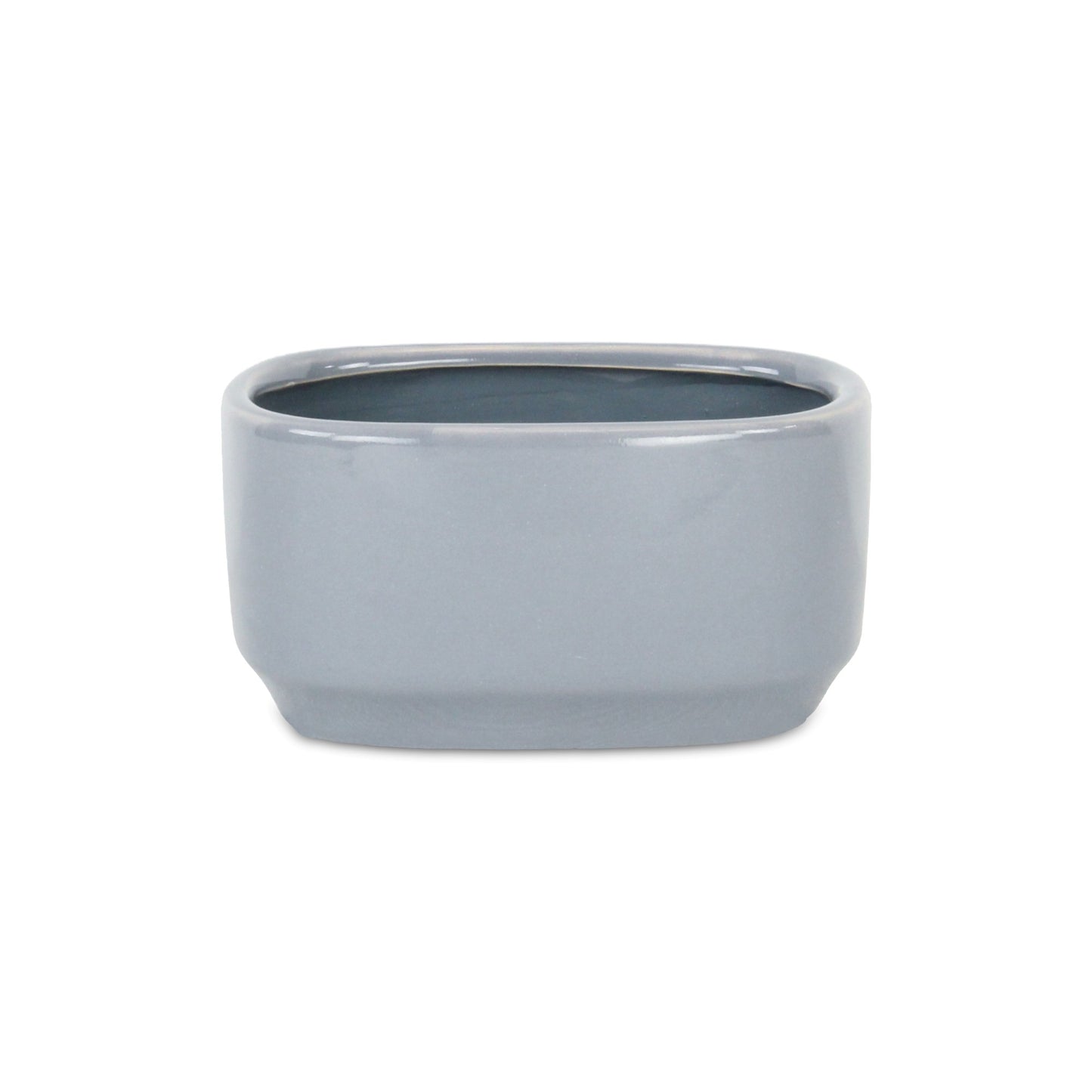 Elegora Pot Wide Rectangular Gray