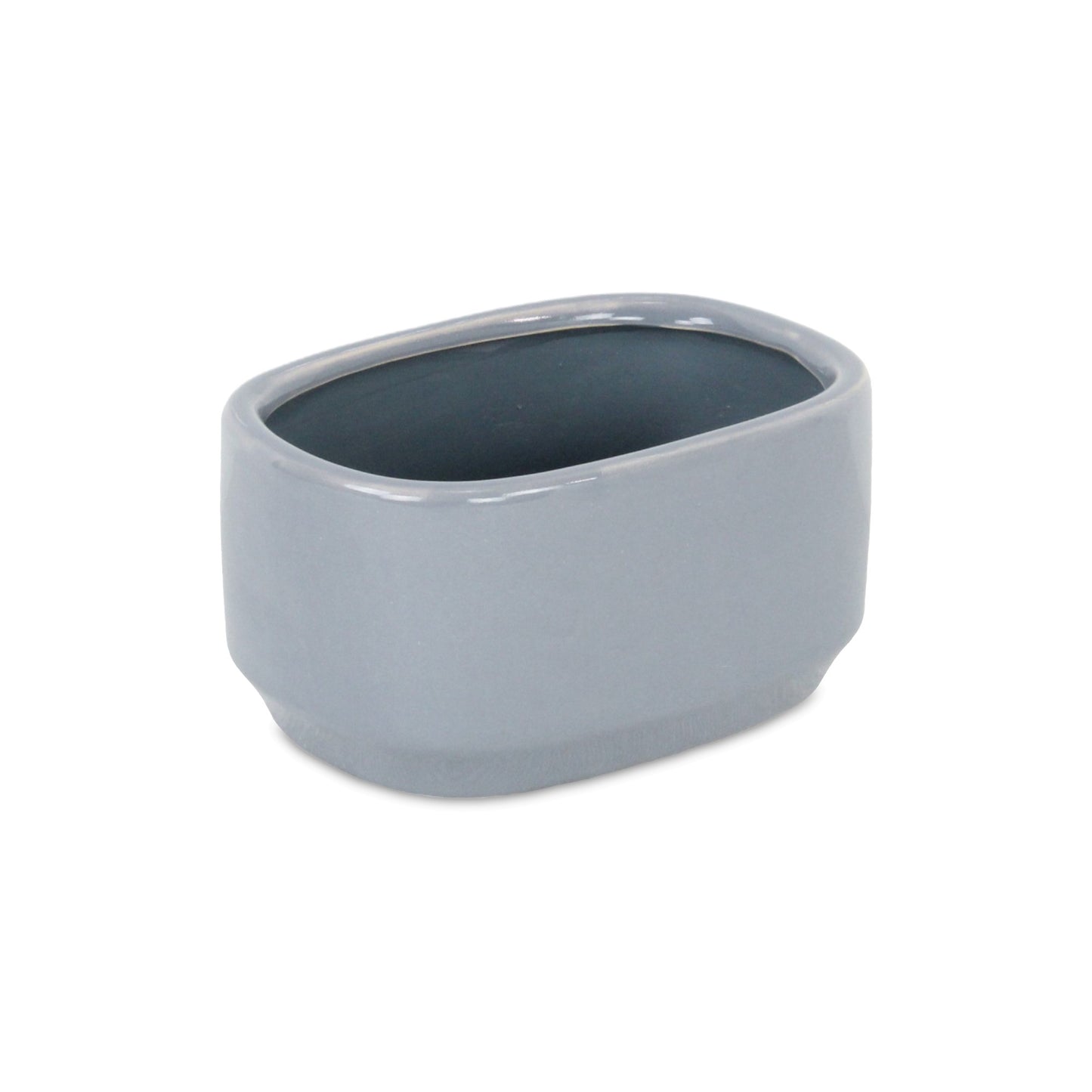 Elegora Pot Wide Rectangular Gray