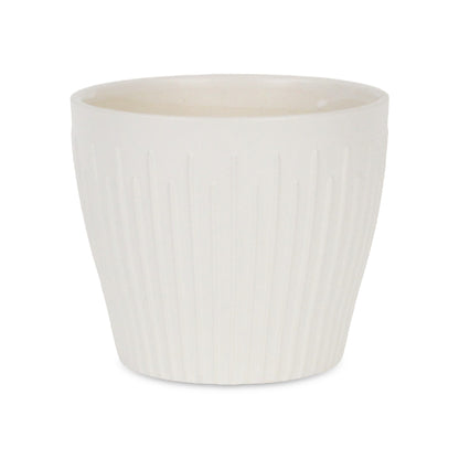 Currula Tapered Vertical Bar Pattern Ceramic Pot