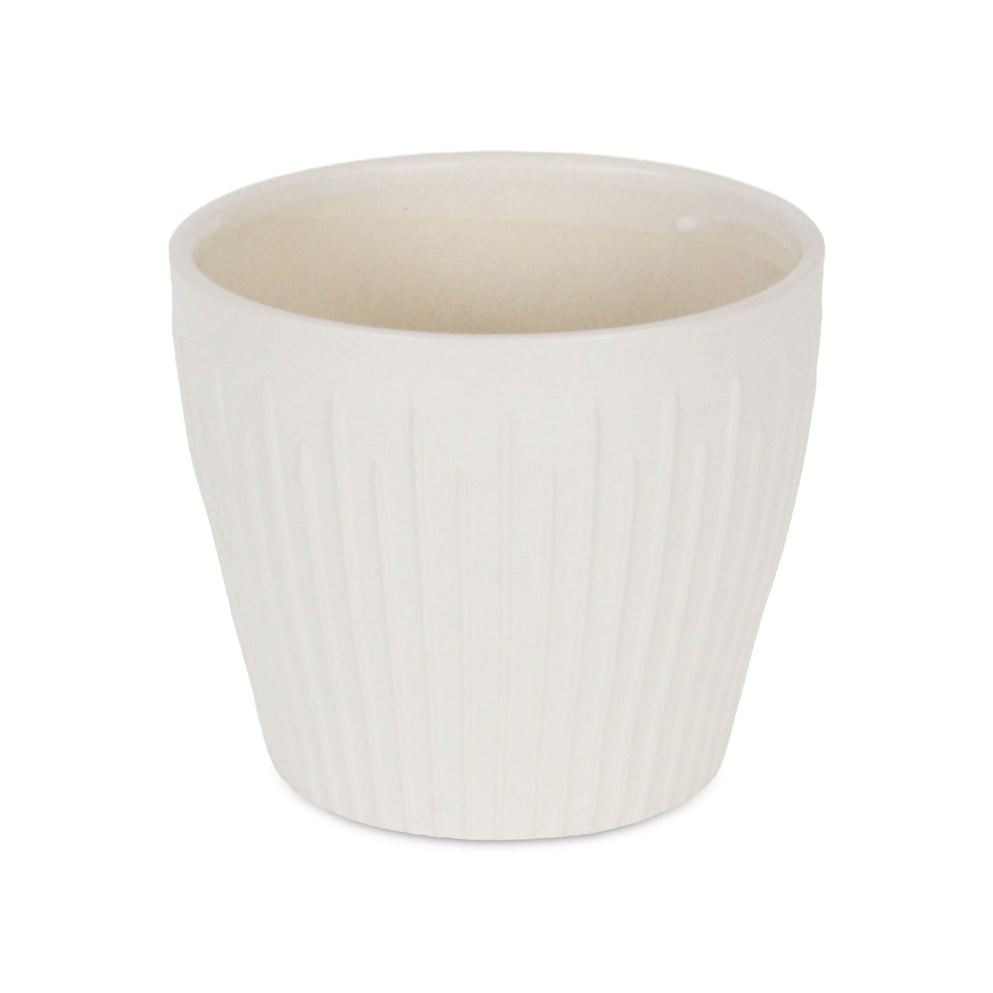 Currula Tapered Vertical Bar Pattern Ceramic Pot