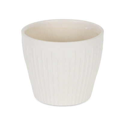 Currula Tapered Vertical Bar Pattern Ceramic Pot