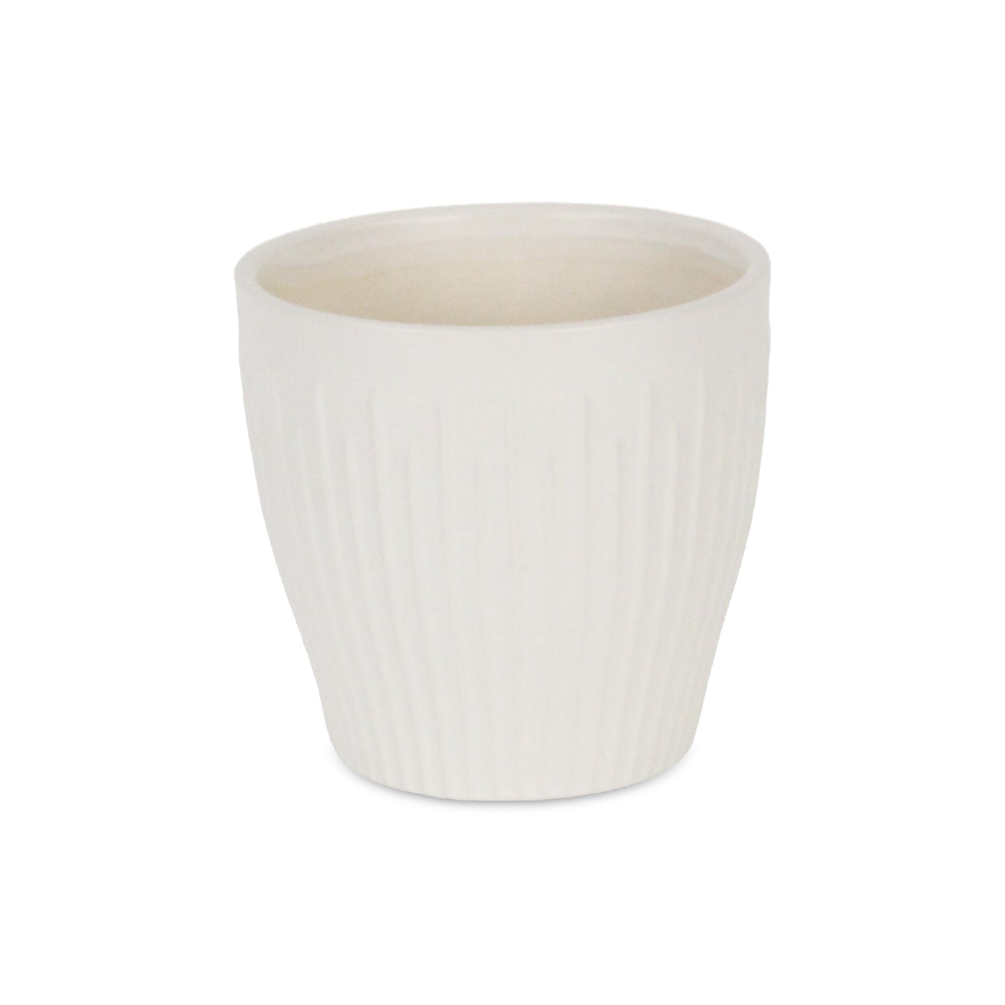 Currula Tapered Vertical Bar Pattern Ceramic Pot