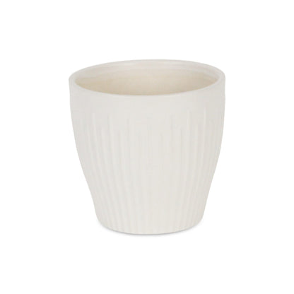 Currula Tapered Vertical Bar Pattern Ceramic Pot