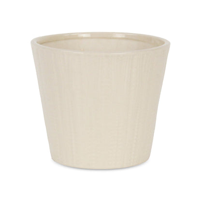 Currula Tapered Vertical Dotted Pattern Ceramic Pot