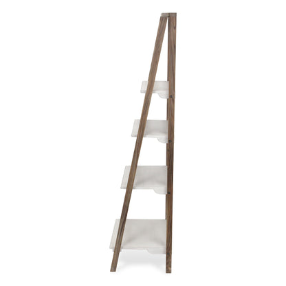 Maison Ferme 4 Tier Foldable Shelf Display with Smooth White Accent