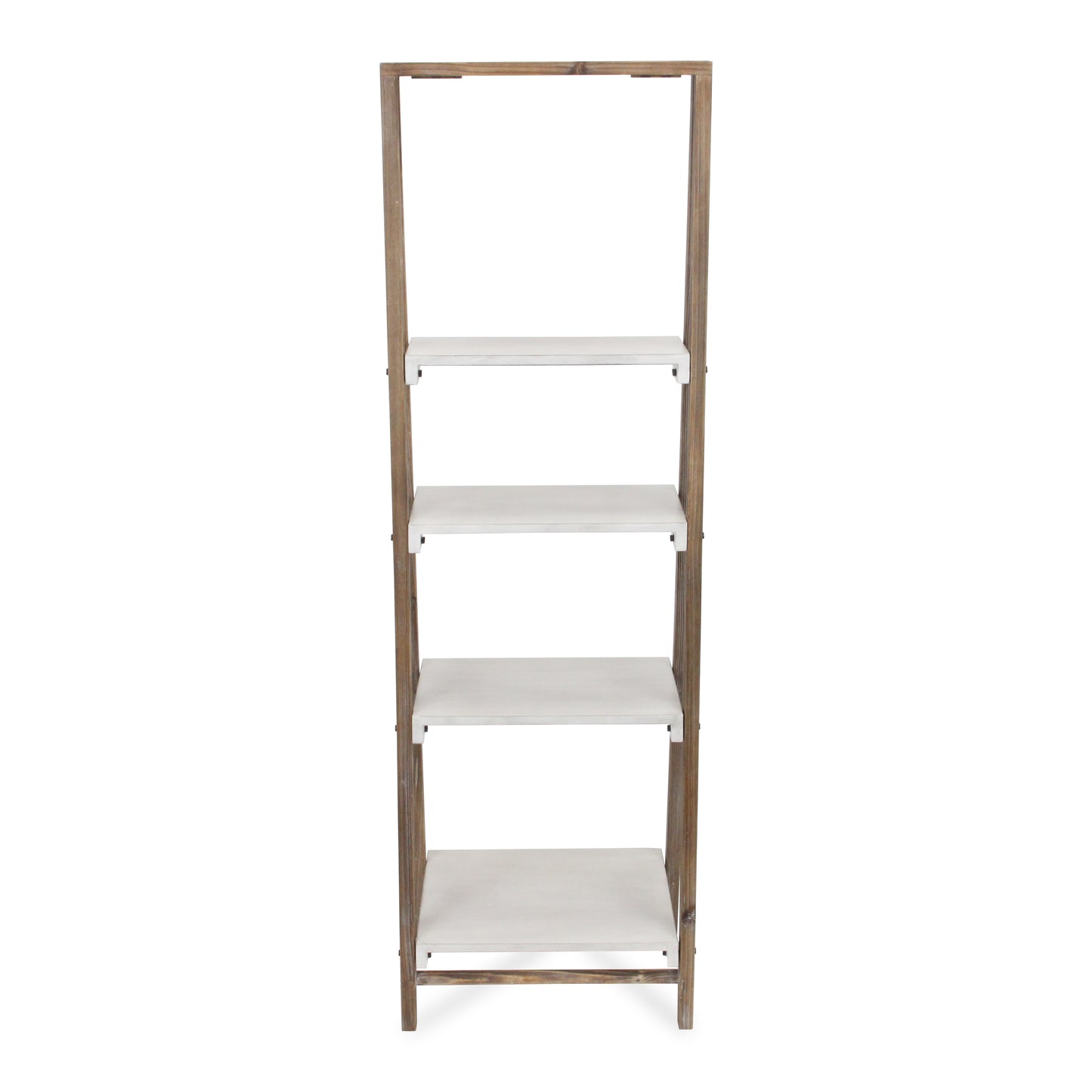 Maison Ferme 4 Tier Foldable Shelf Display with Smooth White Accent