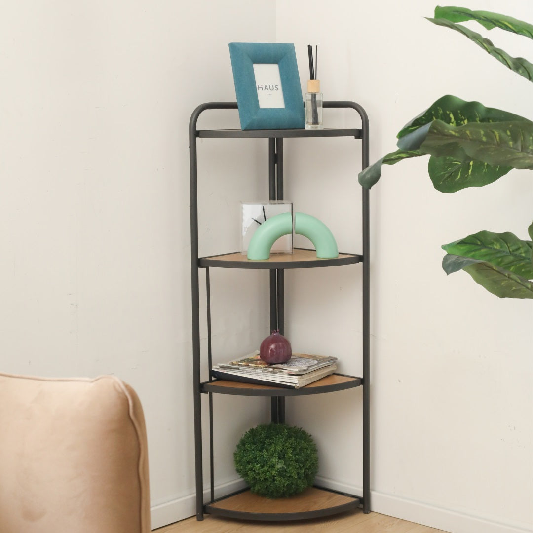 Lefeld 4 Tier Foldable Corner Shelf