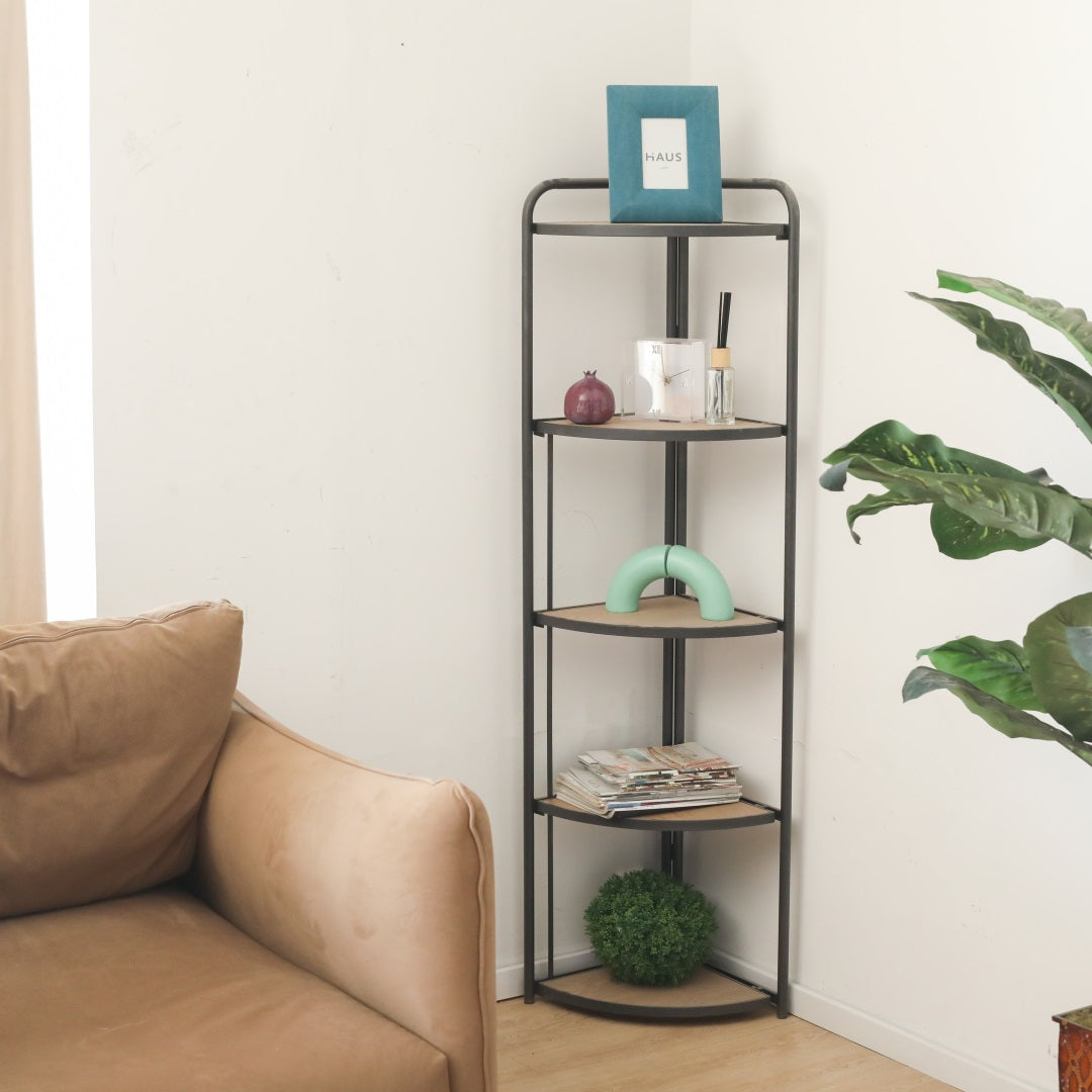 Lefeld 5 Tier Foldable Corner Shelf