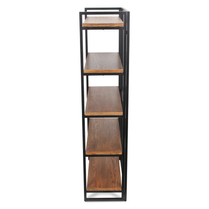 Lauxel 5 Tier Metal Framed Wood Shelf