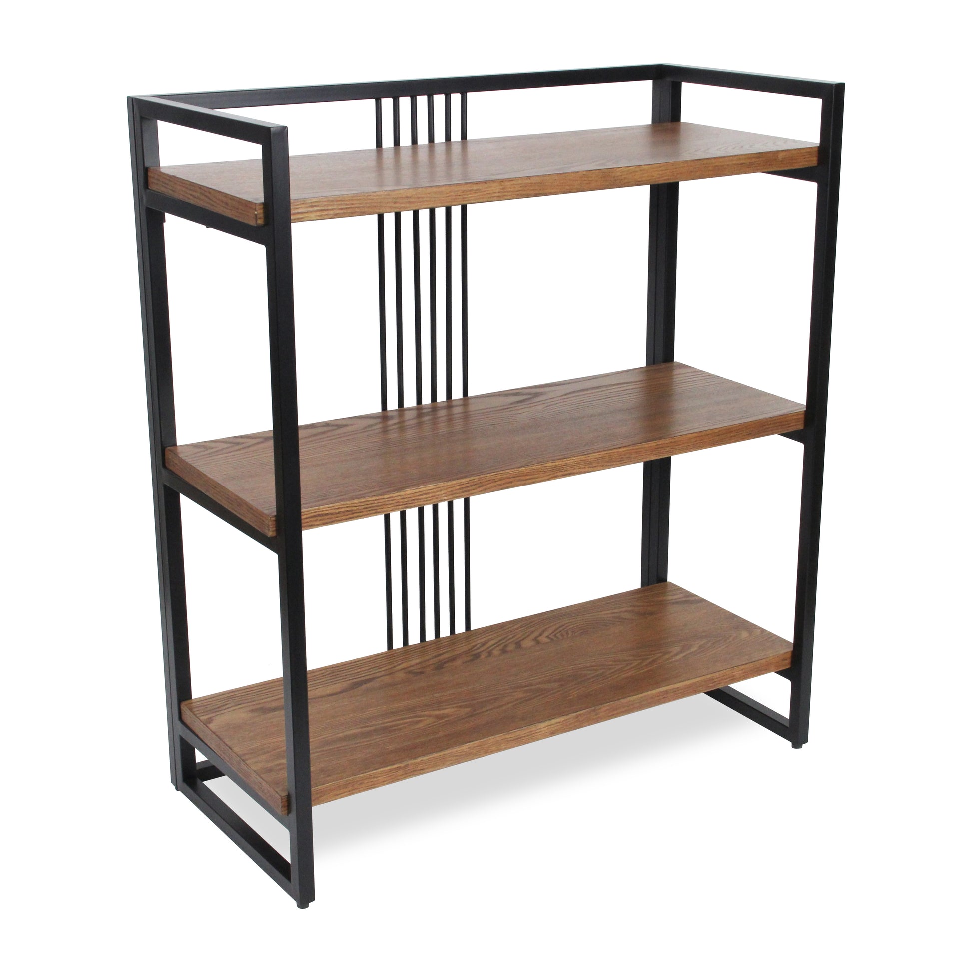 Lauxel 3 Tier Metal Framed Wood Shelf - Indoor Plant Stand