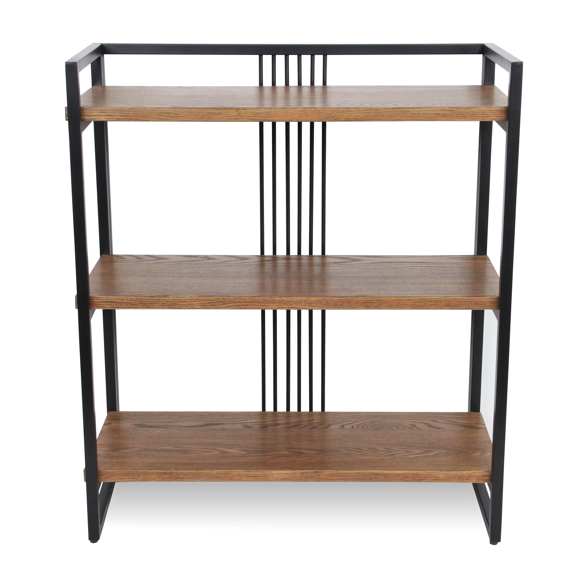 Lauxel 3 Tier Metal Framed Wood Shelf - Indoor Plant Stand