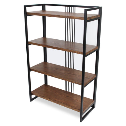 Lauxel 4 Tier Metal Framed Wood Shelf