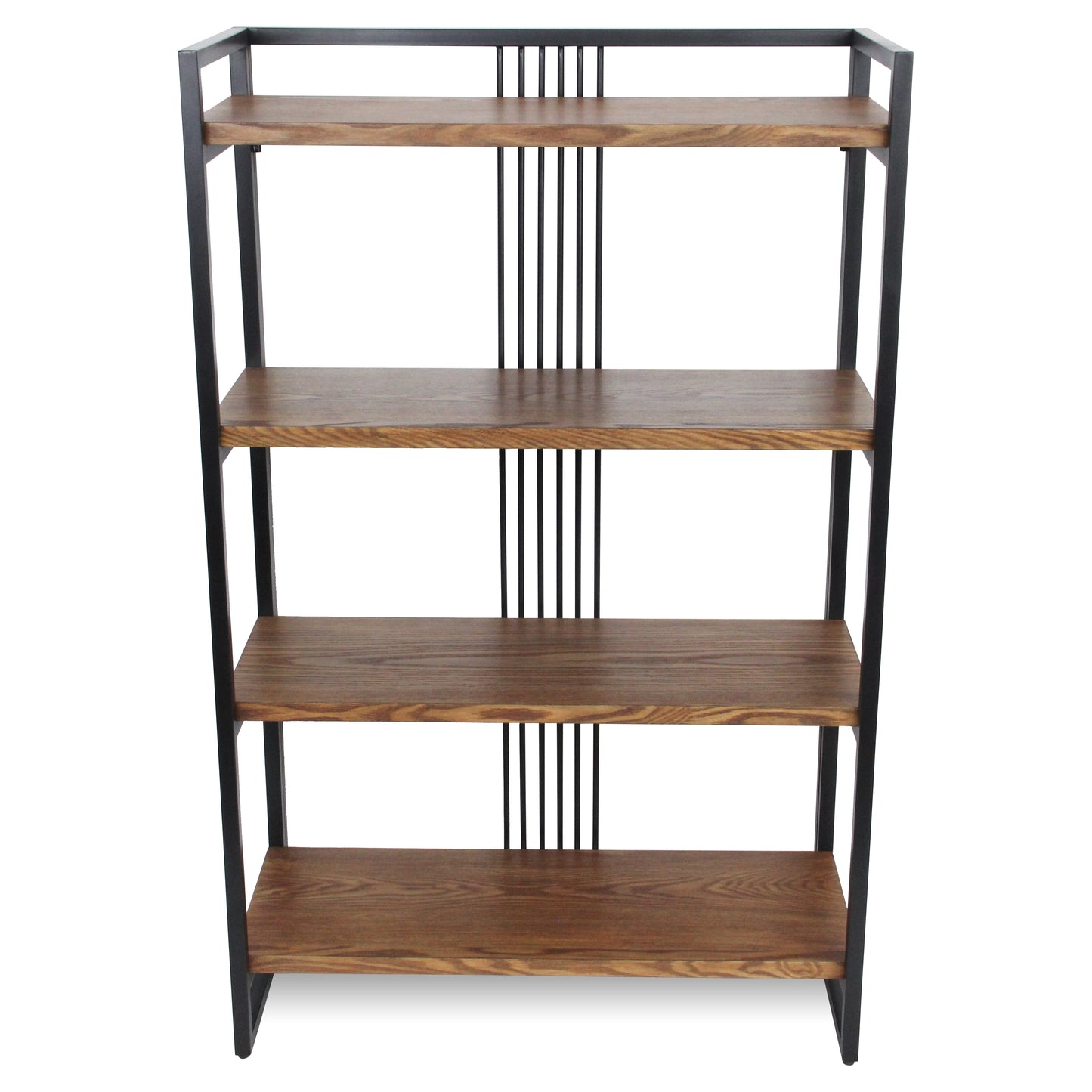 Lauxel 4 Tier Metal Framed Wood Shelf