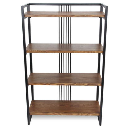 Lauxel 4 Tier Metal Framed Wood Shelf