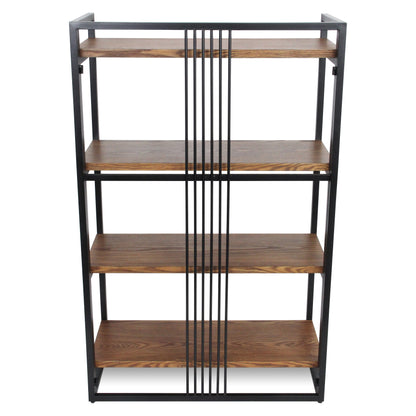 Lauxel 4 Tier Metal Framed Wood Shelf