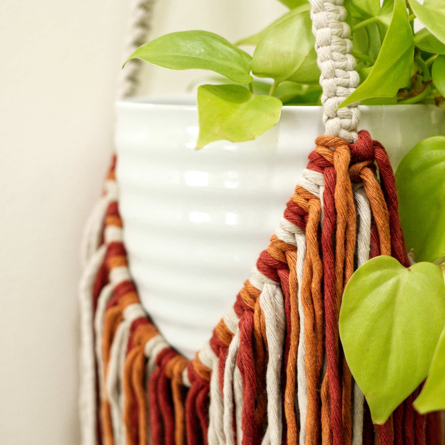 Boho Fringe Hanger in Fire colors