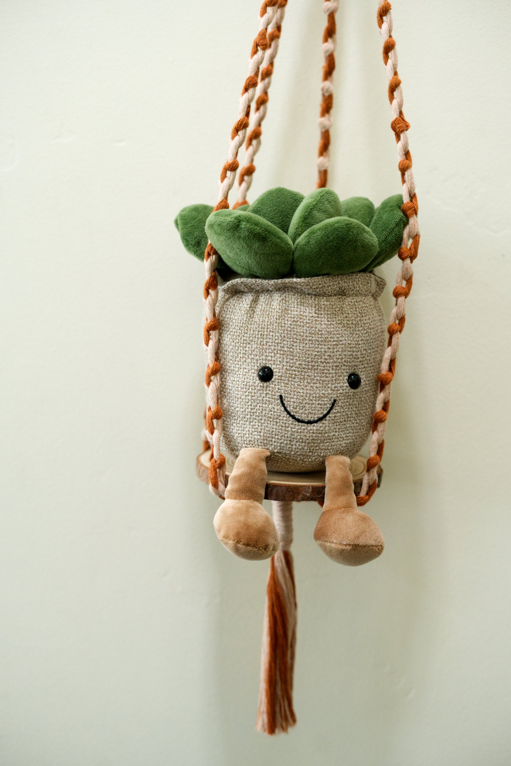 Macrame Shelf with plush