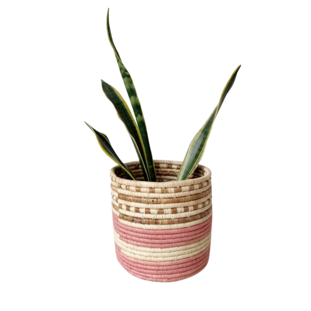 Large Handmade woven planter basket