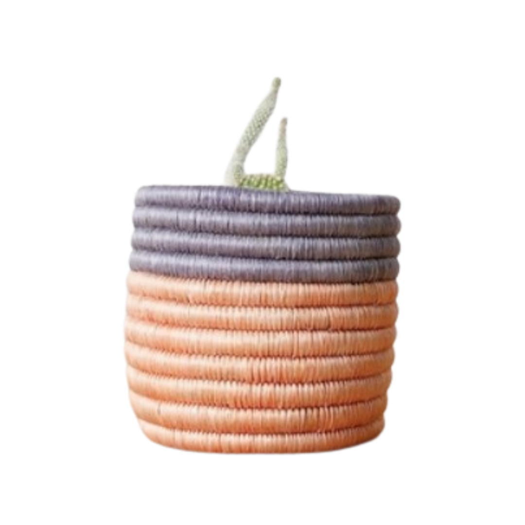 bweza handmade woven planter basket small