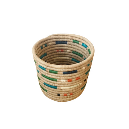 Handmade woven planter basket butembo inside