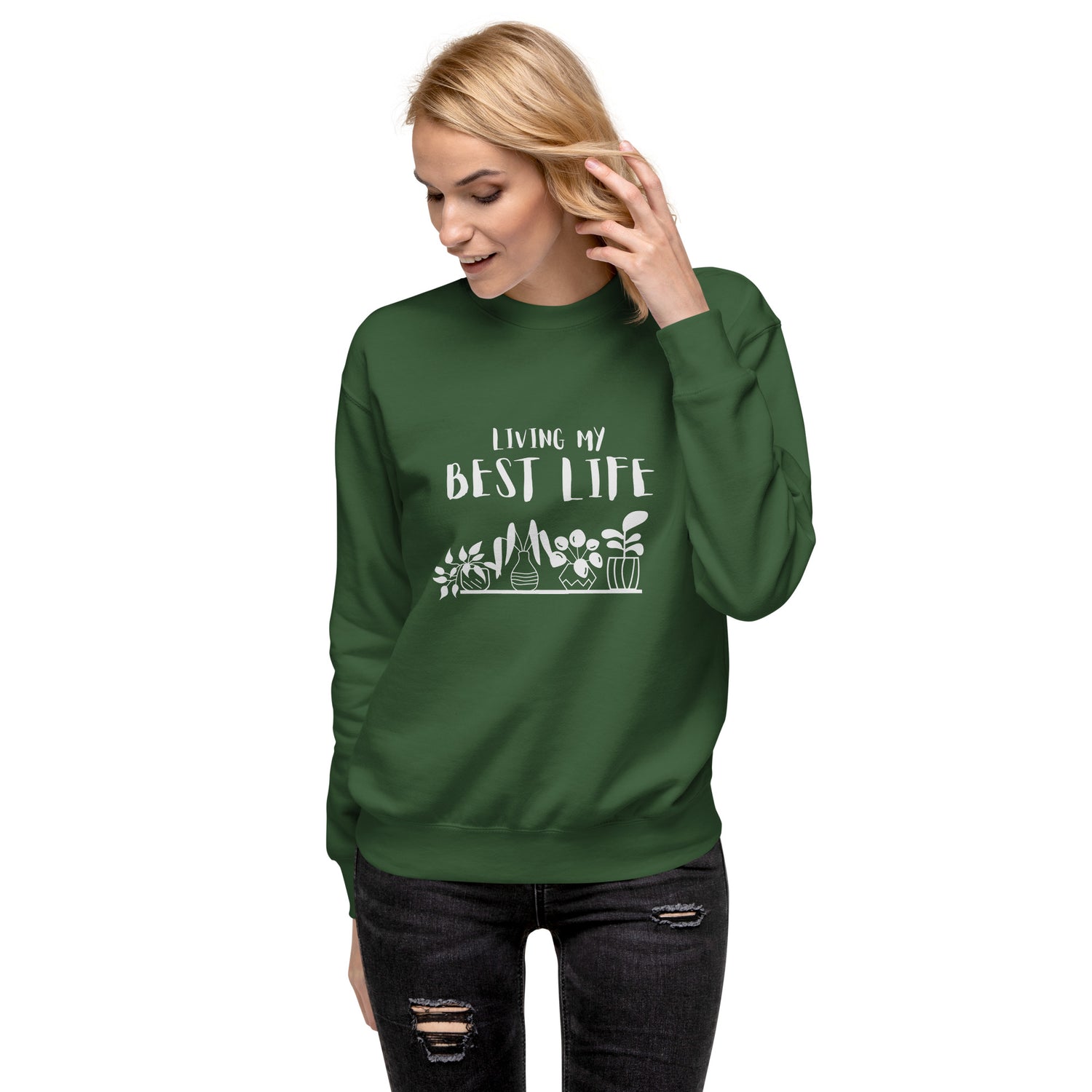 Forest Green Plant Sweatshirt