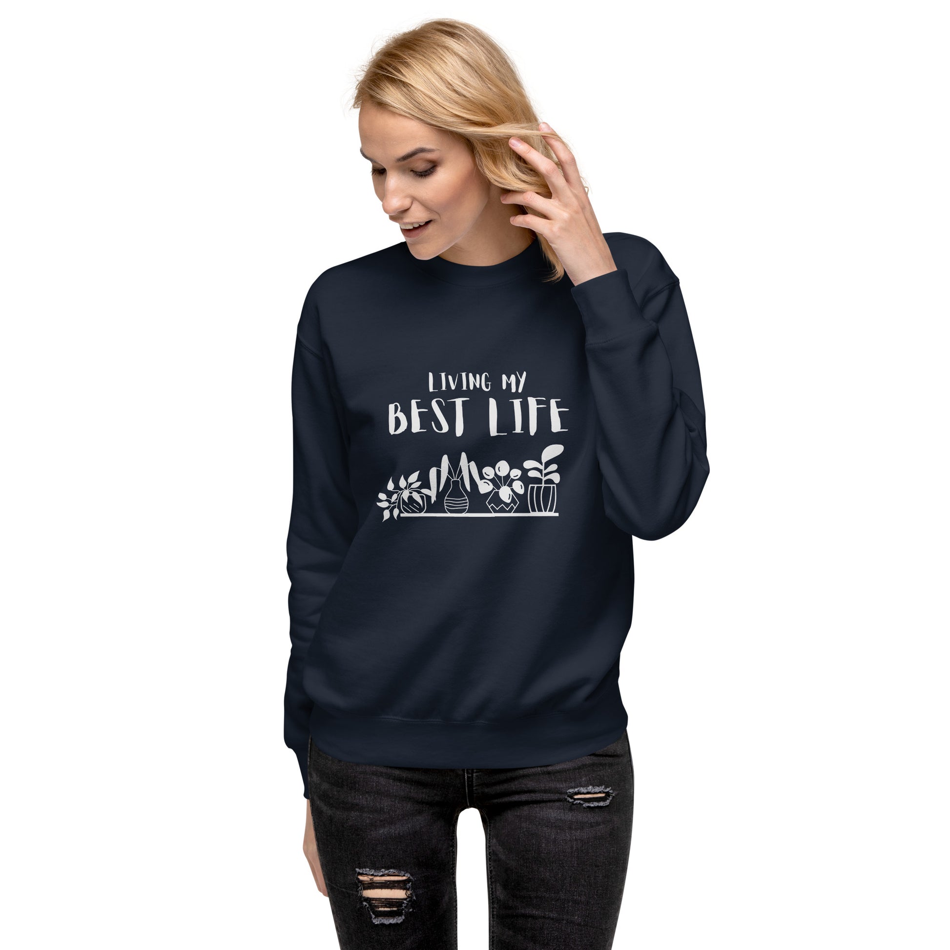 Navy Blazer Plant Sweatshirt