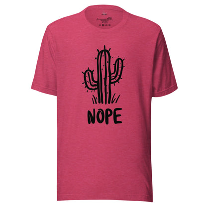 Nope Cactus Shirt in Heather Pink